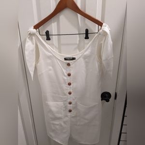 Light White Shorts Jumpsuit